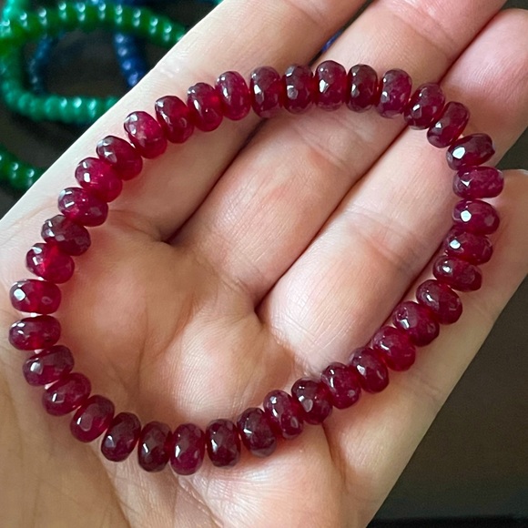 Genuine sapphire, emerald, ruby and Garnet Gemstone bracelets - Picture 6 of 6